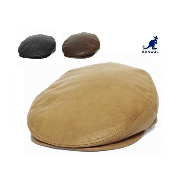 カンゴール 帽子 ハンチング メンズ レディース KANGOL Lambskin Leather Cap ラムスキン レザー キャップ