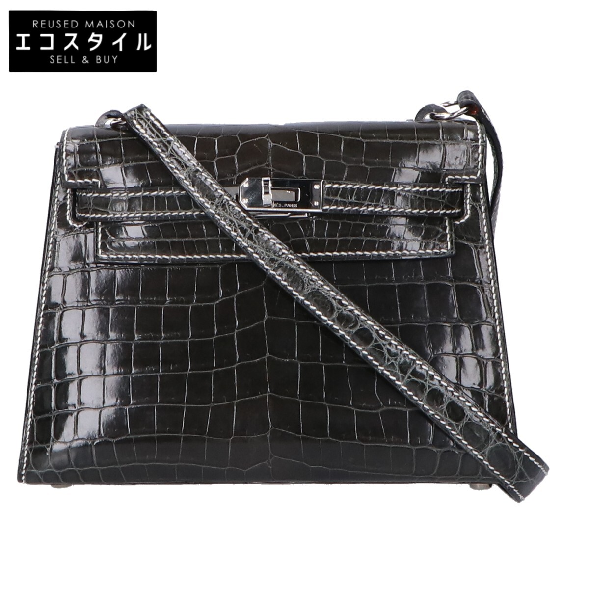 HERMES エルメス ハンドバッグ グラファイト/SV金具 レディース