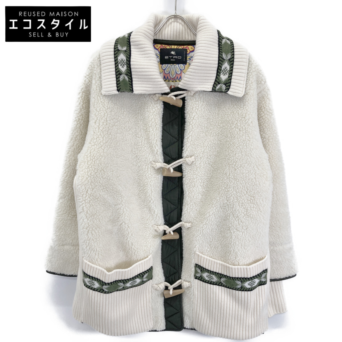 ETRO エトロ コート 38 ホワイト レディース