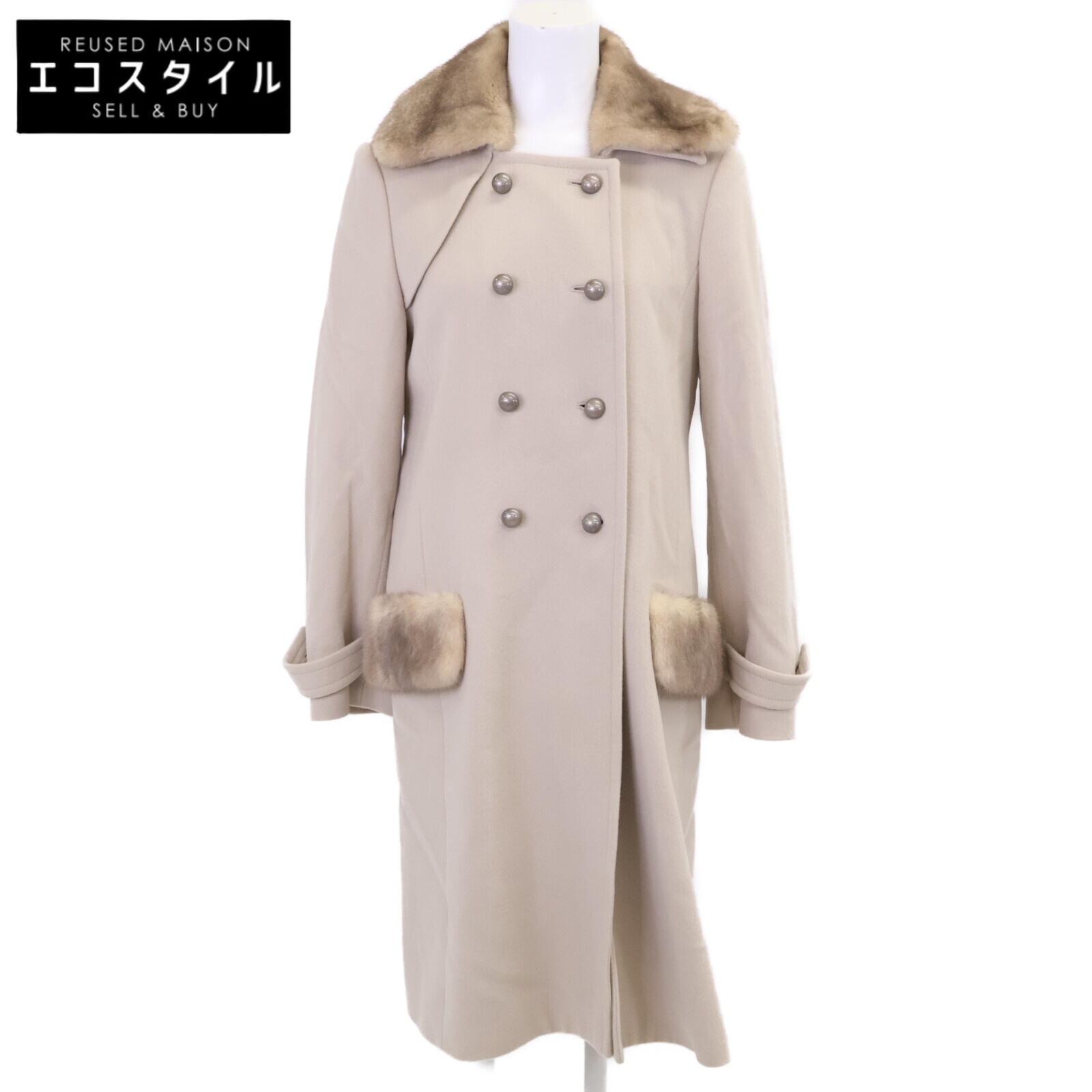 FOXEY フォクシー コート 38 ベージュ レディース