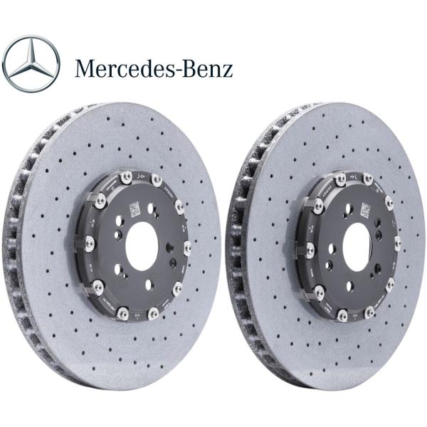 【M's】 W213 C238 W212 C218 X218 AMG E63 E63S E53 CLS63 CLS63S 純正 フロント カーボン ブレーキローター 左右 パーツ 部品 セット