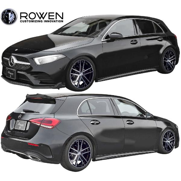 【M's】 W177 ベンツ Aクラス AMG-LINE (2018.10-) ROWEN エアロ 3点 セット FRP 未塗装 狼炎 ロエン ロウェン ローウェン AMGライン A18